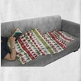thumbnail image 6 of Christmas Soft Flannel Fleece Throw Blanket, December Holiday Pattern Baubles Trees Flowers New Year Festivities, Cozy Plush for Indoor and Outdoor Use, 50" x 60", Fern Green Dark Coral, by Ambesonne, 6 of 6