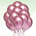 thumbnail image 4 of Globos gruesos de látex de 10 pulgadas, suministros de adornos de fiesta de Color metálico (rosa), 50 Uds., 4 of 8