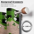 thumbnail image 2 of Outdoor Curtains for Patio Waterproof, St. Patrick's Day Outdoor Privacy Panels Grommet, Green Shamrocks Gnomes Plaid Wood Blackout Outside Curtains for Porch/Cabana/Pergola/Gazebo 54"x108", 2 Panels, 2 of 8