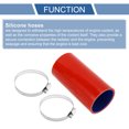 thumbnail image 4 of Ofertas Únicas 1 Juego Manguera de Silicona Azul Roja de 63 mm 2.48" ID 150 mm 5.91" Longitud 0 Grados con Abrazaderas Universal, 4 of 7