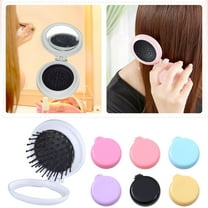 QIPOPIQ Clearance Beauty Tools Beauty Tools Macaroon-color Folding A Romantic Hair Brush With Mirror Round Portable Folding Pocket Hair Brush Mini Hair Massage Comb Travel Size For Women And Girls