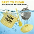 thumbnail image 4 of VAETTLO 46 oz Bacon Grease Keeper with Strainer & Spatula, Farmhouse Style Kitchen Grease Container, Dishwasher Safe, Yellow, 4 of 12