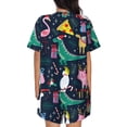 thumbnail image 3 of Kdxio Cute Funny Animals Print Pajamas Sets for Women Short-Sleeved Pjs with Lounge Shorts Two Piece Sleepwear S-4XL, 3 of 8