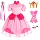 thumbnail image 1 of Nuevo disfraz de Halloween para niños princesa Peach Sweet Girls ropa rosa Cosplay niños vestido de lujo para 2-10 años 5-6T Gao Jinjia LED, 1 of 2