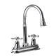 thumbnail image 1 of Llave Lavabo Hidroflud Cuello Flexible Mezcladora Cromo Color Plateado Griferia Convencional, 1 of 1