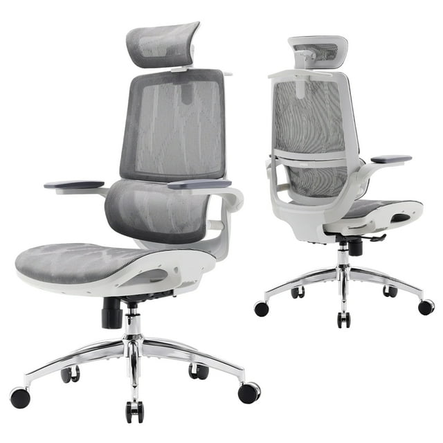 SIHOO M59AS Ergonomic Office Chair, High Dual Back Computer Chair with 3D Flip Armrests Headrest, Adaptive Dynamic Lumbar Support , Desk Chairs 300lb
