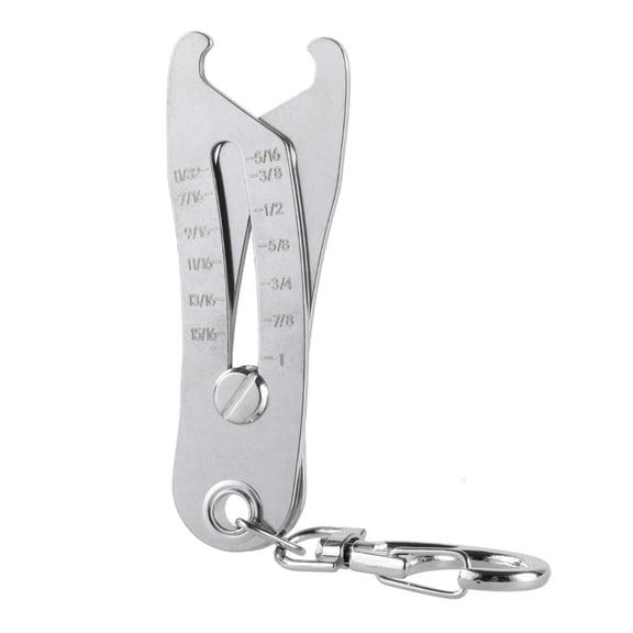 Lerpwige Portable Precise Thread Size Checker Keychain Quick Hand Measuring Tool