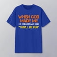 thumbnail image 2 of when God Made Me He Grinned and Said This Will Be Fun Graphic Tees for Women Short Sleeve Crewneck Funny Saying T Shirts, 2 of 4