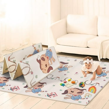 Baby Play Mat - Reversible & Versatile Playmat for Babies & Toddlers - Foldable Waterproof - 79x51x0.4 inches