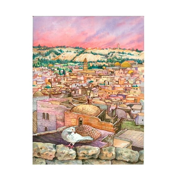 Wendy Edelson 'Jerusalem Dove' Canvas Art