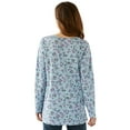 thumbnail image 5 of Woman Within Plus Size Perfect Printed Long-Sleeve Henley Tee, 5 of 6