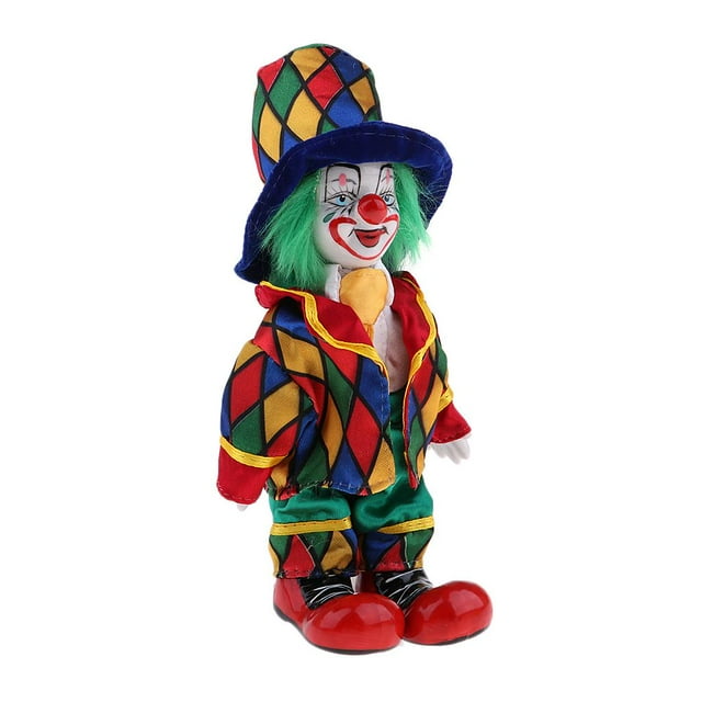 Clown Doll Ceramic Clown Dolls Decoration 18cm