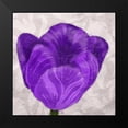 thumbnail image 2 of Grey, Jace 12x12 Black Modern Framed Museum Art Print Titled - Single Floral Mate, 2 of 5