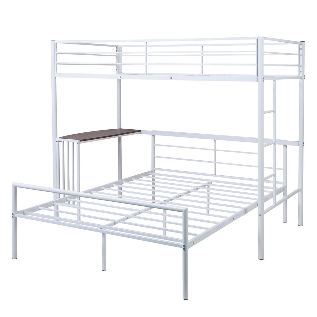 Irene Inevent Bunk Bed with Desk Twin Over Full Loft Bed Safety