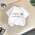 thumbnail image 2 of LRen Girl Tops Size 7-8 Tie Dye Graphic Print Short Sleeve Crewneck Kids Tees Soft Cute Tees Toddler Clothes,Z26-White,100, 2 of 4