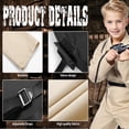 thumbnail image 4 of Alaiyaky Ghost Hunter Costume, Jumpsuit and Inflatable Backpack, Beige, Perfect for Halloween, Groups, and 80s Theme Fancy Dress Events Proton Pack, 4 of 7