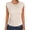Light Beige, variant on Womens Tops Cap Sleeve Crewneck Shirts Casual Ribbed Knit Slim Fit Ruched Summer Basic Tee Tank 2026 Trendy Clothes White Large