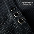 thumbnail image 2 of 72"*72" Polyester Waffle Weave Plaid Bathroom Shower Curtain Waterproof Wrinkle Resistant Privacy Protection Decorative Home Hotel Bath Curtain Black 72"*72", 2 of 7