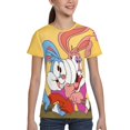 thumbnail image 4 of Tiny Toons Looniversity Cartoon Teen T-Shirt Crewneck Short Sleeve Double-Sided Print Summer Tee Shirts Top For Youth Boys Girls Children Medium, 4 of 7