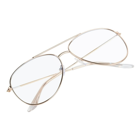 Claire's Tweens' Gold Wire Frame Blue Light Blocking Glasses, 39979