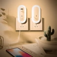 thumbnail image 4 of Advancent Luz nocturna Toma de corriente portátil Doble USB Carga rápida 1W 2A 4500K 500lm Lámpara de iluminación para dormitorio interior del hogar Iluminación y accesorios Advancent HA064396-01B, 4 of 6