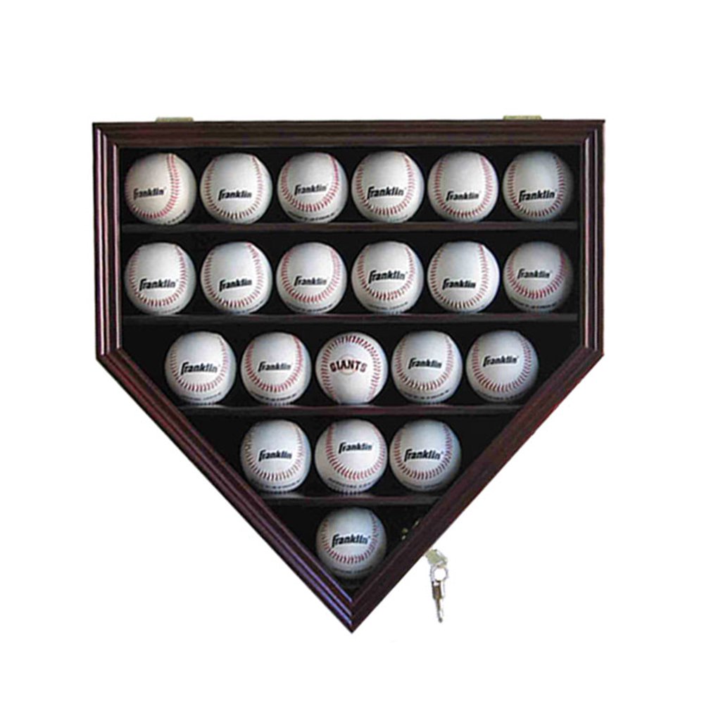 21 Baseball Display Case Holder, w/UV Protection, Lockable