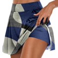 thumbnail image 1 of Fvwitlyh Jupe Tutu Femme Jupe Imprimée Géométrique Décontractée Jupe Mi-Longue Bleue,L, 1 of 4