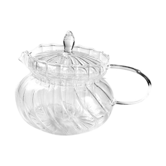 Tetera de vidrio con infusor extraíble para té suelto, jarra transparente para jugo, ideal para cocina, hogar, sala de estar y oficina.
