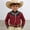 Red, variant on Boys Girls Western Cowboy Shirts Retro Short/Long Sleeve Button Down Shirt Floral Pockets Outfit Top, Retro Country Tops Outfit(Coffee,10-11 Years)