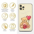 thumbnail image 4 of Case Yard iPhone-11-Pro Case Clear Soft & Flexible TPU Ultra Low Profile Slim Fit Thin Shockproof Transparent Bumper Protective Cover Drop Protective Cell Phone Cases (Happy V Day), 4 of 8