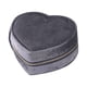 thumbnail image 2 of Joyero pequeño de viaje con forma de corazón, expositor de joyas, caja de almacenamiento para joyas Gris oscuro, 2 of 9