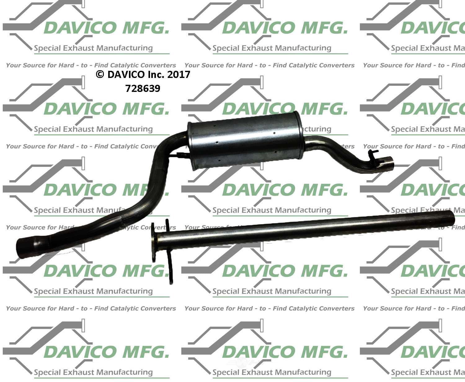 Davico Mfg 728639 Exact-Fit Exhaust Pipe