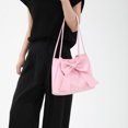 thumbnail image 4 of MBTI Bolsos elegantes para mujer, moda, lindo lazo, cuero sintético, estilo coreano, bolso de hombro, exquisito diseñador literario, nuevo bolso femenino, 4 of 5