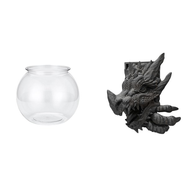 Acuario de escritorio,Pecera pequeña transparente,pecera,jarrón,mesa.,Tanque de peces Contenedor de acuario transparente Hogar,Figura de mesa,Estantes de sujetalibros de dragón Sujetalibros