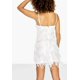 thumbnail image 3 of Girls On Film - Vestido de Flecos Diseño Chevron para Mujer (Blanco), 3 of 6