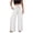 White, variant on Women's Lace Detail Casual Straight Leg Chino Pants Full Length Mid Waist Drawstring with Adjustable Waist Relaxed Fit Soft Cotton Blend Trousers for Everyday Wear