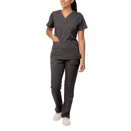 

Adar Pro Breakthrough Plus Scrub Set For Women - Enhanced V-Neck Top & Multi Pocket Pants