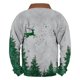 thumbnail image 3 of Sudadera sin capucha para hombre, informal, a la moda, con cuello alto, estampado, con cremallera, jersey de manga larga, blusa de poliéster para hombre, 3 of 3