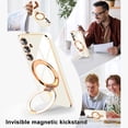thumbnail image 2 of Dteck for Samsung Galaxy S24 Plus Case with Magnetic Ring Stand, Compatible with MagSafe, Full Camera Lens Protection, Luxury Plating Slim Cover Samsung S24 Plus Phone Cases for Women Men,White, 2 of 4