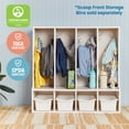 thumbnail image 5 of ECR4Kids Streamline 4-Section Coat Locker with Bench, Toddler Size, White Wash, 5 of 9