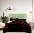 thumbnail image 3 of Geometric Comforter Set Full Size, Light Honeycomb 3 Piece Bedding Set - Modern Microfiber Quilt Set for Boys & Girls, All Season Decor with 1 Comforter 2 Pillowcases, 3 of 4