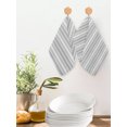 thumbnail image 2 of Gray Stripes Kitchen Dish Towels for Drying Dishes Set of 4, Vintage Minimalist Lines Texture Waffle Weave Microfiber Hand Tea Bathroom Towels Quick Dry & Absorbent Towel 12x12, 2 of 7