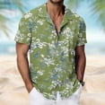 thumbnail image 2 of Xcmzpl Mens Hawaiian Shirt Short Sleeve Button Down Shirts Tropical Floral Summer Beach Shirts Big and Tall Vacation Graphic Tees Outfits, 2 of 9