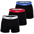 thumbnail image 1 of s.Oliver Calzoncillos para hombre, paquete de 3 - Boxer Briefs, Algodón Stretch Negro Contrast XXL, 1 of 7