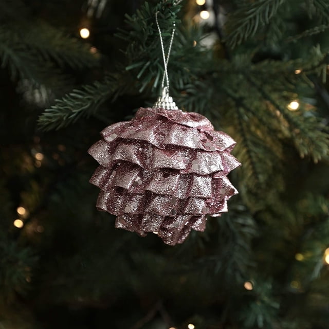 Adornos navideños, adornos navideños, regalos navideños, bolas navideñas flocadas, juego de adornos navideños, varios estilos de adornos para árboles de Navidad, se pueden usar para otras fiestas, bol