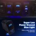 thumbnail image 2 of HSHDLDF DaSen Toggle Switch with LED Light Bar Laser Blue LED Light Rocker Switch Universal ON-Off 20A/12V 5pin Fit ATV UTV Polaris RZR Jeep Marine Boat Car Rv Vehicles Truck SUV C, 2 of 7
