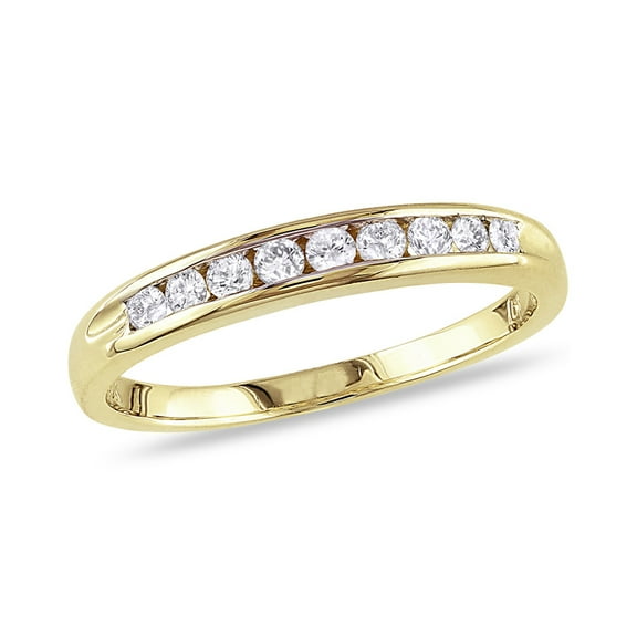 AMOUR 1/4 CT TW Channel Set Diamond Anniversary Band In 10K Yellow Gold