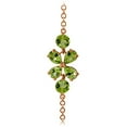 thumbnail image 2 of Galaxy Gold 14k Rose Gold Floral Bracelet with Peridots, 2 of 3
