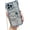 Bear Blue, variant on Cute Plating Case for iPhone 13 Pro Max 6.7", Cartoon Silver Teddy Bear Sparkle Bling Cover with Metal Chain Strap, Fashion Soft TPU Shockproof, Phone Case Suitable for Women & Girls