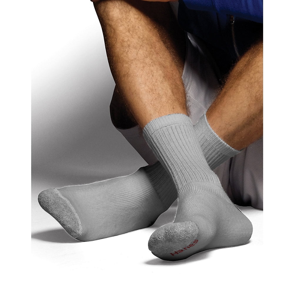 Hanes - Mens 6-Pack Classics Dyed Crew Sock 038257752601 - Walmart.com ...